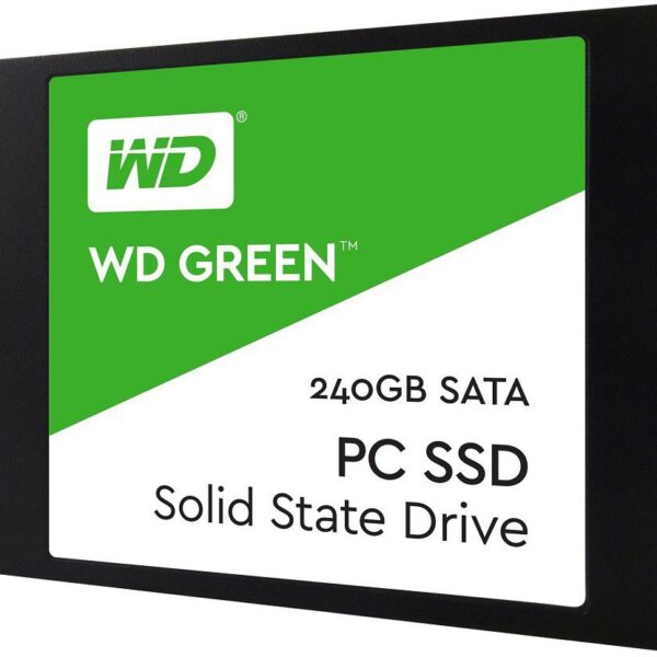 Western Digital Green 240Gb 2.5" SATA SSD Features: - 240GB Internal 3D NAND GREEN SSD - For fast performance and reliability, WD Green SSDs boost the everyday computing experience in your desktop or laptop PC - With the performance boost from a WD Green SATA SSD, you can browse the web, play a game, or simply start your system in a flash. - Lightweight and shock resistant, WD Green SSDs use no moving parts and help keep your data safe from loss in the case of accidental bumps and drops - WD Green SSDs are among the lowest power consuming drives in the industry. And with less power used, your laptop runs longer. - Every WD Green SSD includes a 3-year limited warranty so you can confidently trust WD for all your data needs. - SATA III 6Gb s 2.5” 7mm
