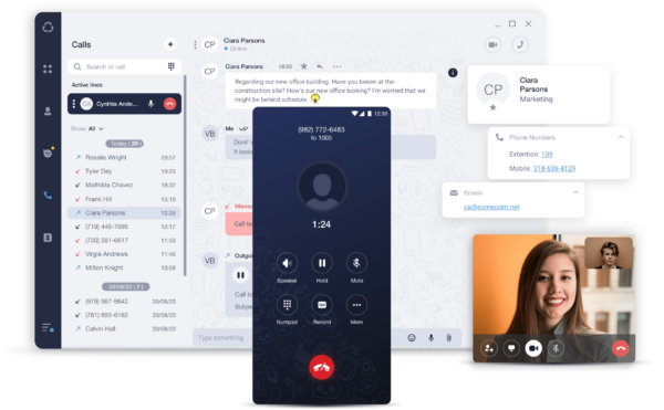 all-in-one softphone with centralized provisioning